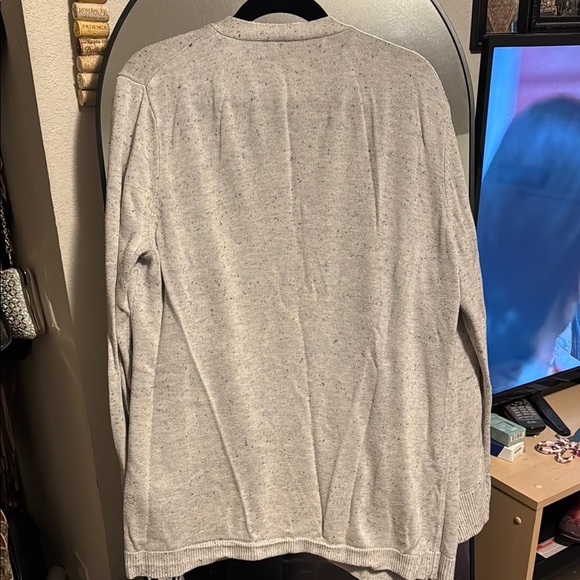 Gray Lightweight Knit Cardigan Sweater - Picture 5 of 5